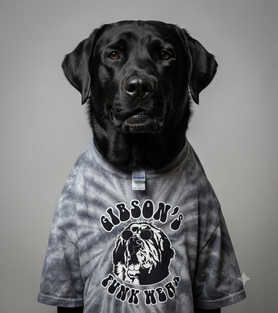 "Marvin Graye" Gibson's Funk Wear T-shirt (Black/White print)
