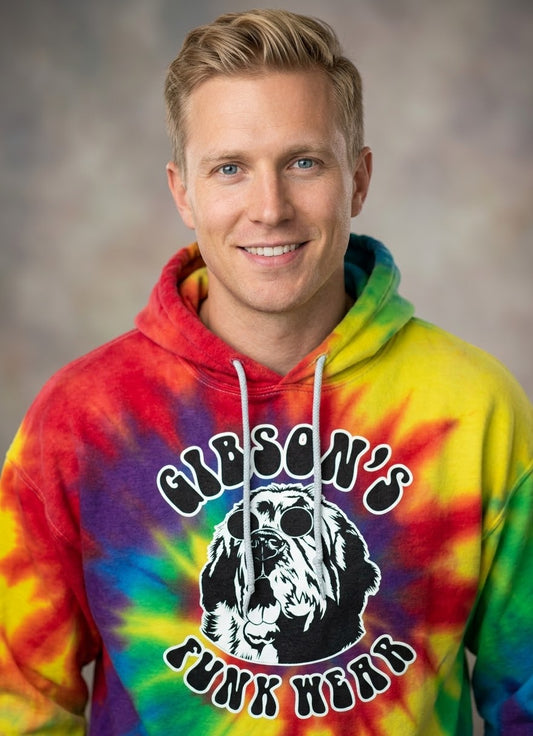 Gibson's Funk Wear Hoodies "Rainbow Swirl”