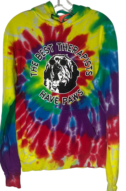 Best Therapists have Paws Hoodie “Rainbow Swirl"